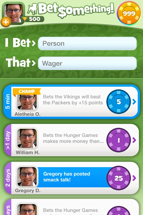 Current bets, iteration two