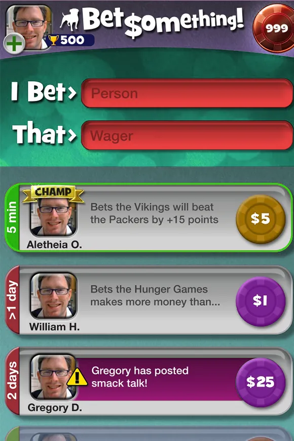 Current bets, iteration three