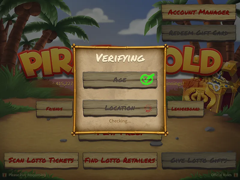 Pirate Gold age verification